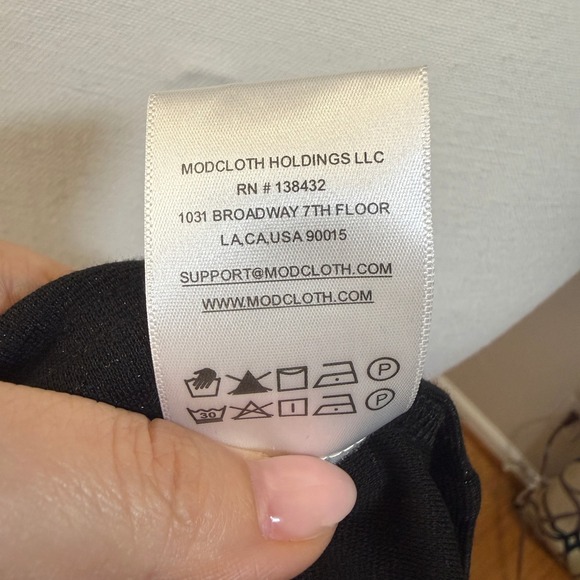 ModCloth Shift Dress Women XL Black NEW Polka Dot Sheer Puff Sleeve Shimmer - Picture 6 of 10